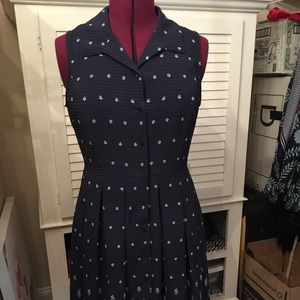 Talbots fully lined navy dress